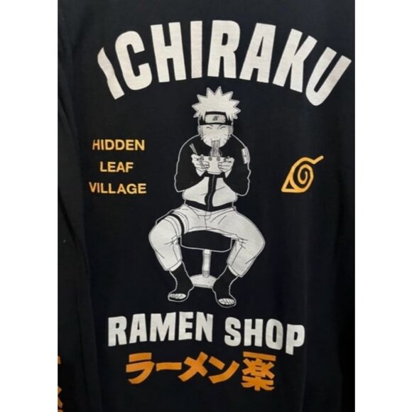 NARUTO SHIPPUDEN Hidden Leaf Village Ichiraku Ramen Shop Longsleeve Shirt Size L - Picture 2 of 6